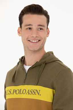 U. S. Polo Assn Мужская толстовка цвета хаки с капюшоном - U.s. polo assn фото 16