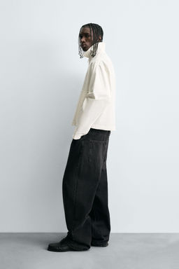 TEXTURED CROPPED FIT OVERSHIRT - Zara фото 4