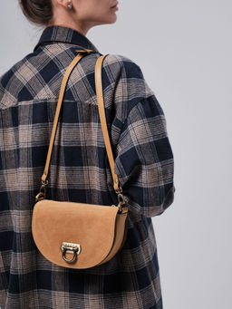 Сумка замшевая кросс-боди Azaro 31032 глина