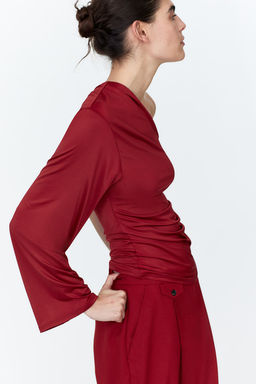 Top drapeado de un hombro - H&m фото 4