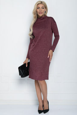 Платье В ритме мегаполиса (бордовое) П11124