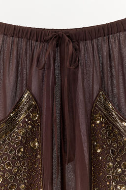 BEADED SEQUIN BAGGY TROUSERS - Zara фото 8