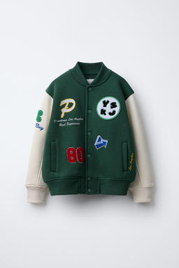 VARSITY PATCH BOMBER JACKET
