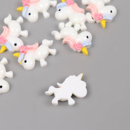 Декор для творчества пластик «Единорожка», набор 8 шт., 2.5×2×0.8 см