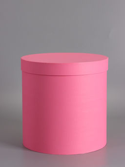 Шляпная подарочная коробка, розовая, 30×30 см