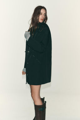 ADJUSTABLE WAIST HOODED JACKET - Zara фото 4