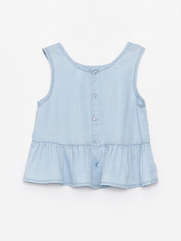 Bisiklet Yaka Kolsuz K?z Bebek Jean G?mlek