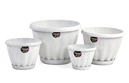 Горшок Знатный 2,0 л, d-180, с/п, мрамор, арт. Мп302МР - Spin&Clean фото 2