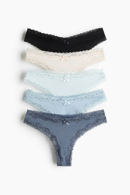 Pack de 5 bragas Brazilian de algod?n y encaje - H&m фото 4