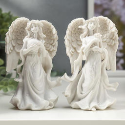 Фигурка полистоун Ангел-девушка воздушная, 12.5?7.5?5 см, МИКС