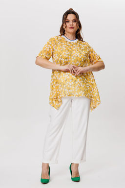 Костюм Michel Chic 1415 горчичный, белый