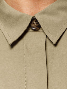 VILATTE / Блузка в стиле сафари из плотного лиоцелла  фото 7