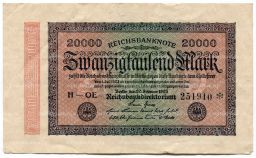 20000 марок 1923 года Германия