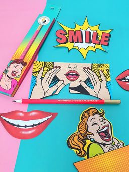 ВКФ Карандаш со смешными фразами SUV-021 Карандаш графитный заточенный ТМ (HB) 16 шт. улыбайся, это всех раздражает