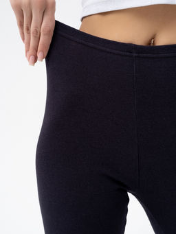 леггинсы из хлопка с добавлением лайкры,серые - Binita фото 4