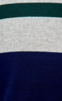 Джемпер мужской в полоску с воротником-стойкой на молнии F221-15-831 сине-зелёный - Fine joyce фото 8