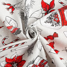 Скатерть новогодняя «Доляна» Новогоднее настроение 180×149± 3см, 100% хлопок, 164 г/м²