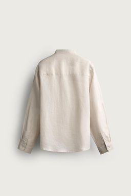 CAMISA RELAXED FIT 100% LINO / Beige claro - Zara фото 8