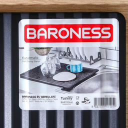 Сушилка для посуды BARONESS, 40.5×33 см, чёрная