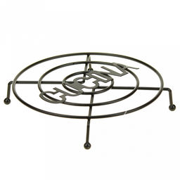 Подставка металлическая, окрашенная под горячее 19см h3,5см Стиль на ножках, черный, s4мм (Китай)