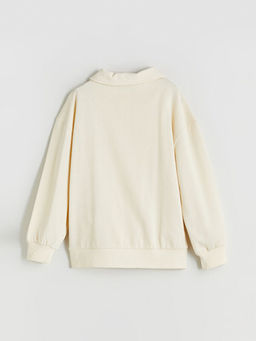 Polo Yaka K?z ?ocuk Sweatshirt