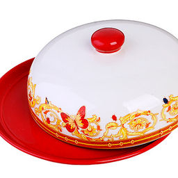 30784 Блюдо д/блинов с крышкой 23,8х23,8х9,7см 2пр Романтика дол LR (х12) - Mayer&boch фото 3