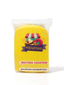 Мастика сахарная, желтая, для обтяжки и фигурной лепки, 1 кг