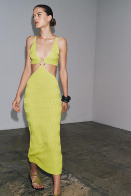 CUT-OUT KNIT DRESS