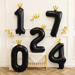 Воздушный шар фольгированный 40" «Цифра 1 с короной»