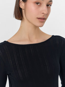 Сорочка ночная женская черная с открытой спиной - Mark formelle фото 4