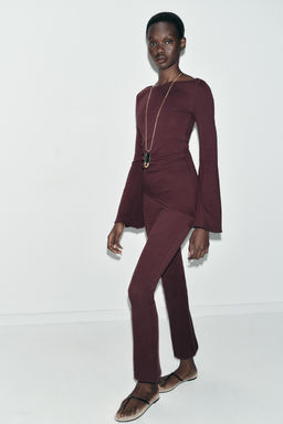 LONG SLEEVE INTERLOCK TOP - Zara фото 13