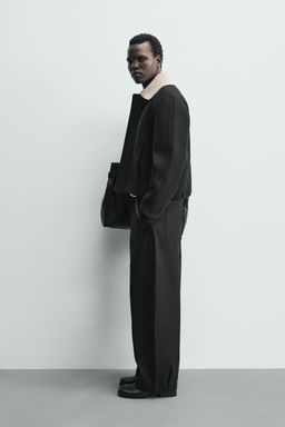 NEOPRENE-EFFECT JACKET WITH CONTRAST COLLAR - Zara фото 4