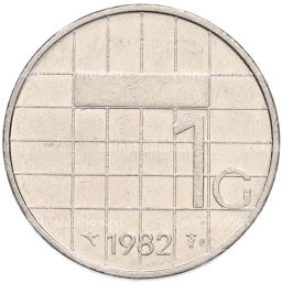 Монета 1 гульден 1982 года Нидерланды