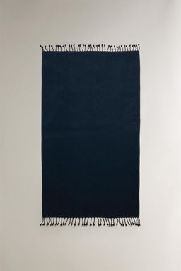 FRINGED COTTON BEACH TOWEL