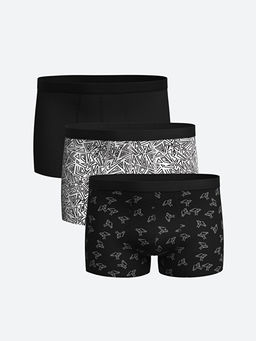 Standart Kal?p Pamuklu Esnek Erkek Boxer 3l?