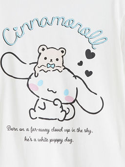 Bisiklet Yaka Cinnamoroll Bask?l? K?z ?ocuk Ti??rt