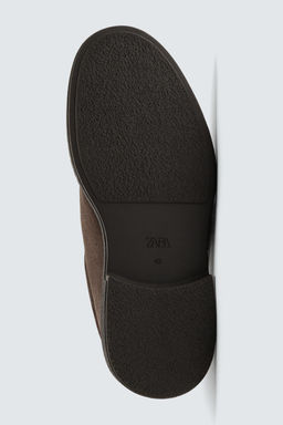 LEATHER MOC TOE SHOES - Zara фото 7
