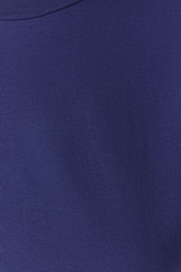 TRENDYOLMILLA Lacivert %100 Pamuk Dugme Detayl? Vatka Gorunumlu Basic Bisiklet Yaka Orme T-Shirt TWOSS23TS00016  фото 2