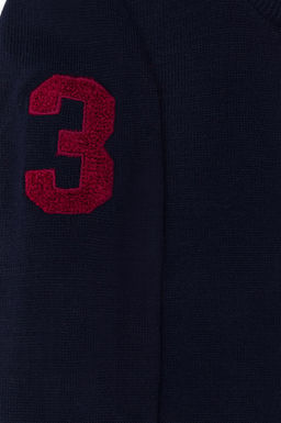 U. S. Polo Assn Темно-синий вязаный кардиган на молнии для мальчика - U.s. polo assn фото 4