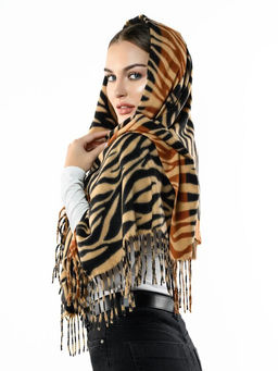 Яркий палантин с анималистичным принтом - Pretty mania фото 4