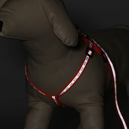 Комплект светоотражающий Косточки, ошейник 120 х 1 см, ОШ 24-40 см, ОГ 24-40 см оранжевый - Пижон фото 2