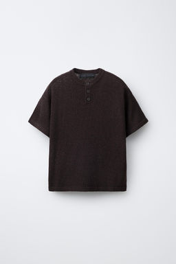 CAMISETA PUNTO R?STICA / chocolate