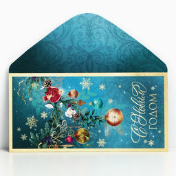 Цена за 10 шт. Конверт для денег «С Новым Годом!», 16,5 х 8 см