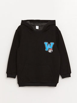 Uzun Kollu Nostaljik Maymun Bask?l? Erkek Bebek Hoodie