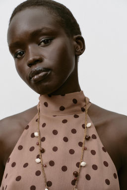 POLKA DOT MIDI DRESS WITH BELT - Zara фото 11