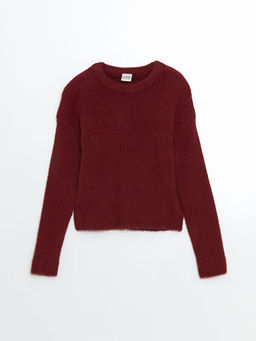 Bisiklet Yaka K?z ?ocuk Triko Kazak