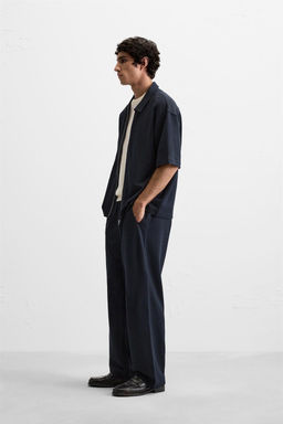 SEERSUCKER TROUSERS WITH PLEATS - Zara фото 14