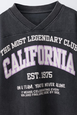 VARSITY SLOGAN T-SHIRT - Zara фото 9
