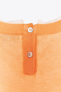 DOUBLE-LAYER KNIT LINEN BLEND TOP - Zara фото 10