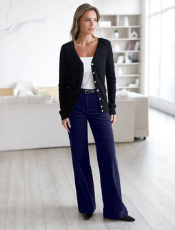 Брюки из эластичного микро-вельвета